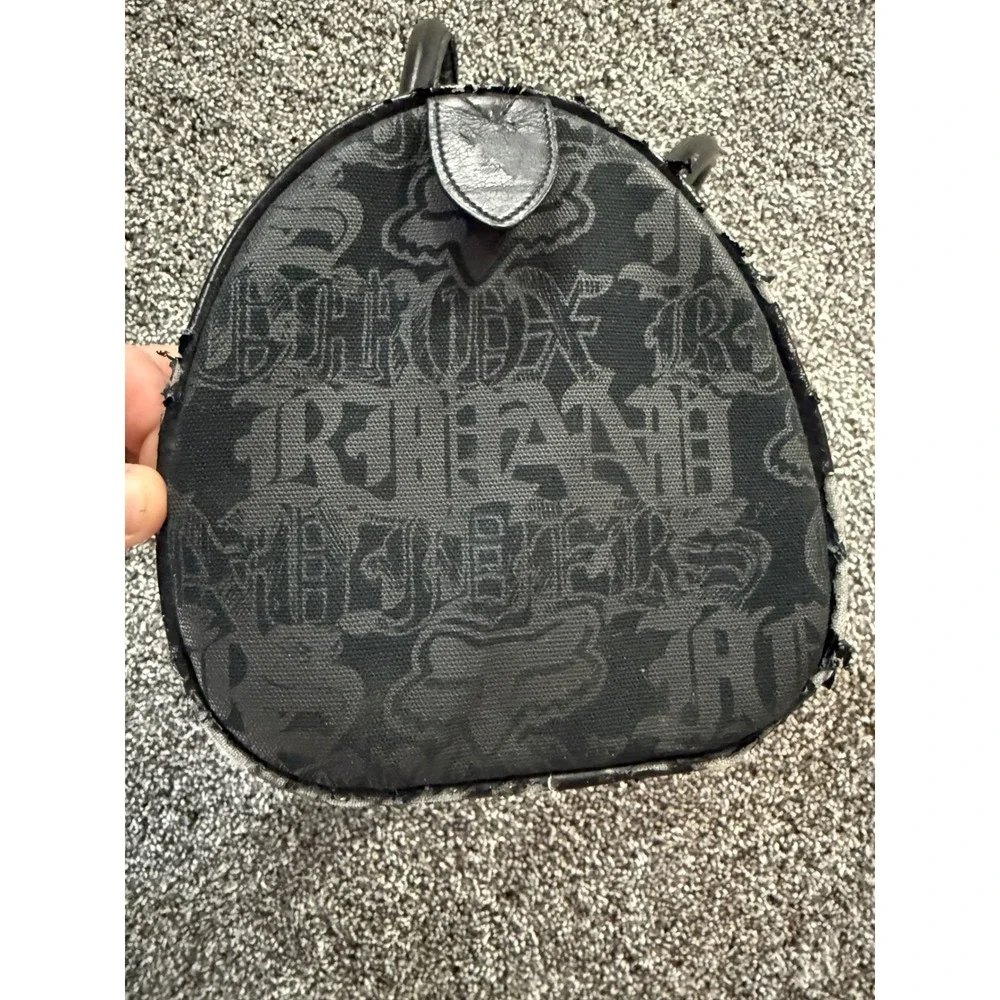 Fox Racing Bag Black Y2K Gothic Logo Canvas Barrel Handbag Motocross Vintage